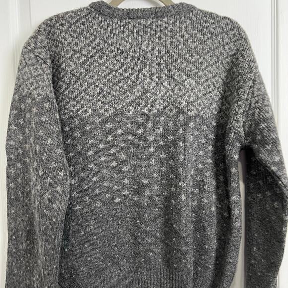 Columbia Shetland Wool Cardigan Sweater Patterned Gray Women's Size Medium - Picture 7 of 7